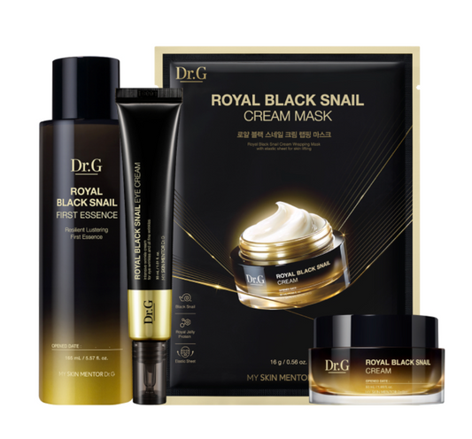 Dr.G Royal Black Snail Firming Set – Skin Elasticity & Hydration Boost (4 Items)